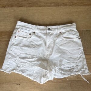 American Eagle White Denim Shorts